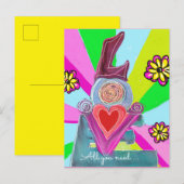 Alles wat je nodig hebt….Deel de liefde Briefkaart (Voorkant / Achterkant)