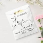 Alles wat je nodig hebt is een liefdesbruiloft sno bedankzakje (Gezegeld)