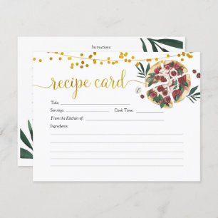 Alles wat je nodig hebt is een Love and Pizza Reci Kaart