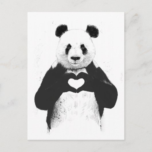 Alles wat je nodig hebt is liefde briefkaart (Voorkant)