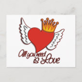 Alles wat je nodig hebt is liefde briefkaart (Voorkant)