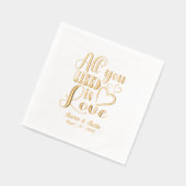 Alles wat je nodig hebt is liefde bruiloft Folie g Folie Servetten (Links)