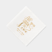 Alles wat je nodig hebt is liefde bruiloft Folie g Folie Servetten (Rechts)