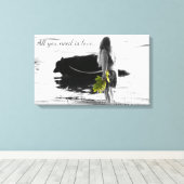 Alles wat je nodig hebt is liefde canvas afdruk (Insitu (Houten vloer))