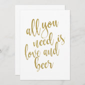 Alles wat je nodig hebt is liefde en bier betaalbo (Voorkant / Achterkant)