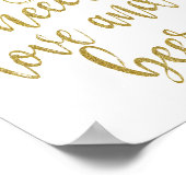 Alles wat je nodig hebt is liefde en bier Gold 8x1 Poster (Hoek)