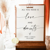 Alles wat je nodig hebt is liefde en donuts bruilo poster