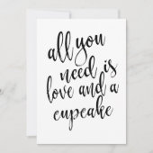 Alles wat je nodig hebt, is liefde en een cakeek b kaart (Voorkant)