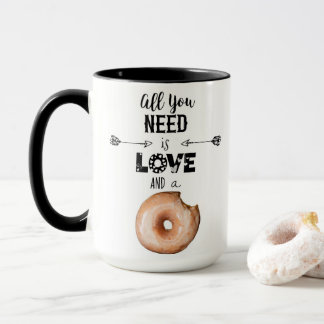 Alles wat je nodig hebt is LIEFDE en een DONUT mok