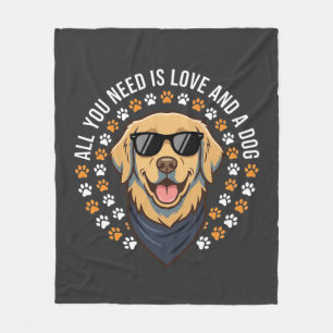 Alles wat je nodig hebt is liefde en een hond_1 fleece deken