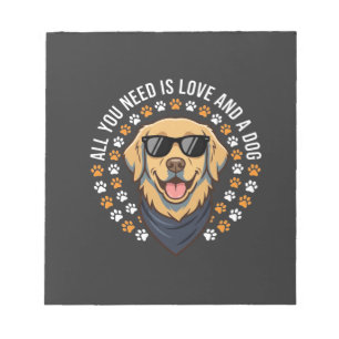 Alles wat je nodig hebt is liefde en een hond_1 notitieblok