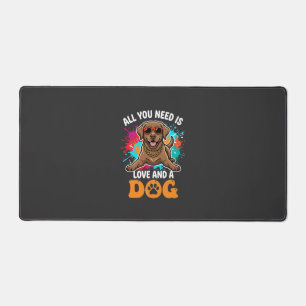 Alles wat je nodig hebt is liefde en een hond graf bureaumat