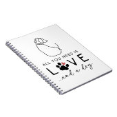 Alles wat je nodig hebt is liefde en een hond notitieboek (Rechterzijde)