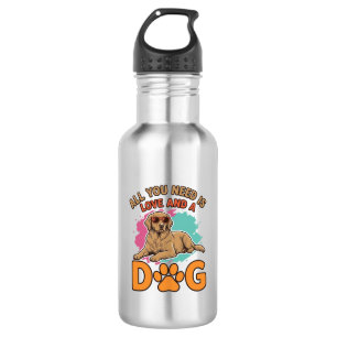 Alles wat je nodig hebt is liefde en een hond Vint Waterfles