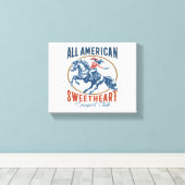 Alles wat je nodig hebt is liefde en een paard canvas afdruk (Insitu (Houten vloer))