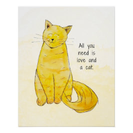 Alles wat je nodig hebt is liefde en een Waterverf Perfect Poster