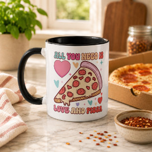 Alles wat je nodig hebt is Liefde en Pizza Grapp Mok
