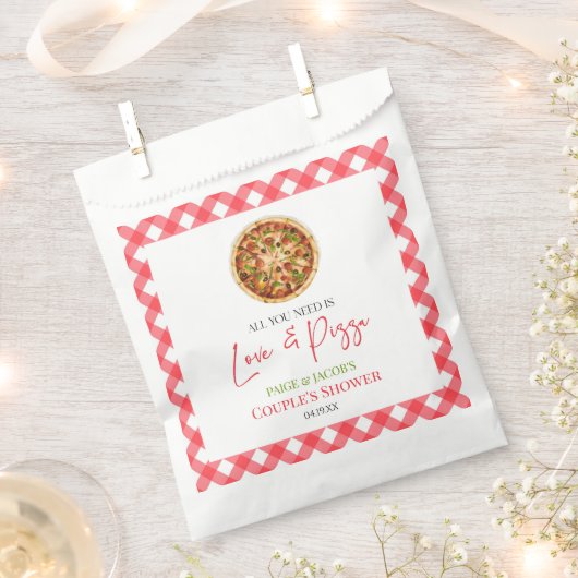 Alles wat je nodig hebt is liefde en pizza koppels bedankzakje (Geknipt)