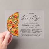 Alles wat je nodig hebt is liefde en pizza repetit acryl uitnodigingen (Insitu (Draagbaar))
