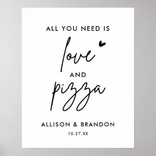 Alles wat je nodig hebt is Liefde en Pizza Trouwre Poster