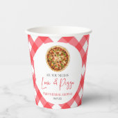 Alles wat je nodig hebt is Liefde en Pizza Vrijgez Papieren Bekers (Voorkant)