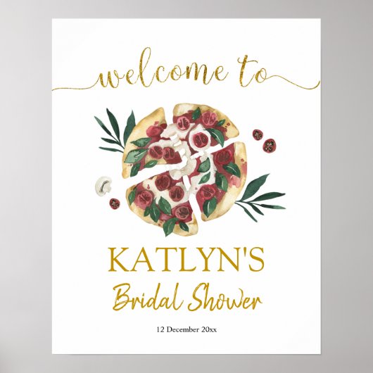 Alles wat je nodig hebt is liefde en pizza Vrijgez Poster (Voorkant)