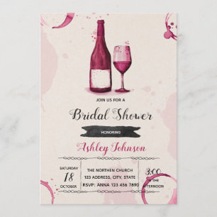 Alles wat je nodig hebt is liefde en wijnuitnodigi kaart