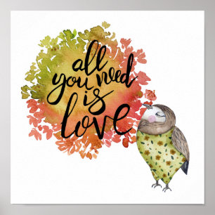 Alles wat je nodig hebt is Liefde Fancy Poster