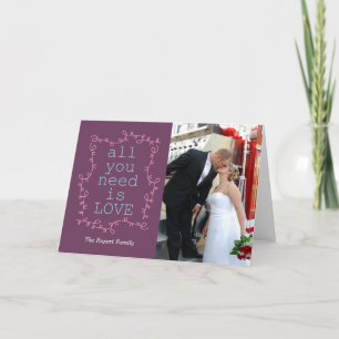 alles wat je nodig hebt is liefde feestdagen kaart