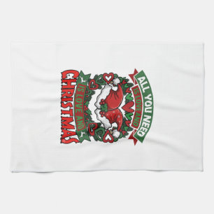 Alles wat je nodig hebt is liefde Kerstmis Kerstma Theedoek