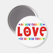 Alles wat je nodig hebt is liefde magneet (Voorkant / Achterkant)