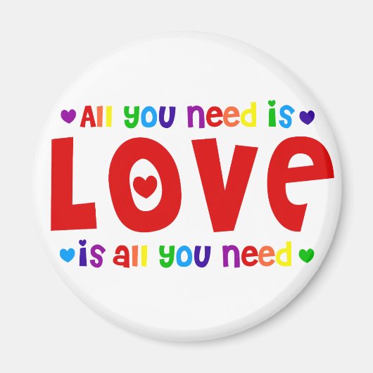Alles wat je nodig hebt is liefde magneet (Voorkant)