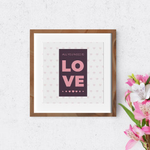 Alles wat je nodig hebt is liefde perfect poster