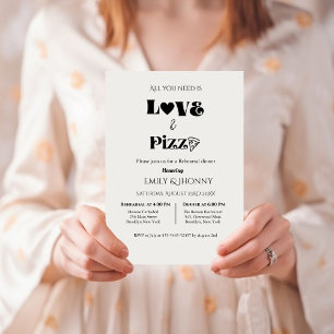 Alles wat je nodig hebt is liefde & pizza repetiti kaart