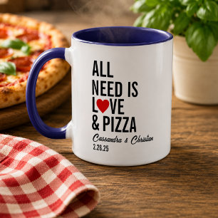 Alles wat je nodig hebt is Liefde & Pizzadoekjes Mok