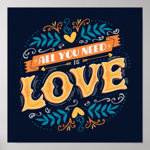 Alles wat je nodig hebt is liefde poster