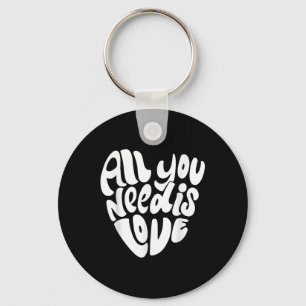 Alles wat je nodig hebt is liefde retro stijl Vale Sleutelhanger