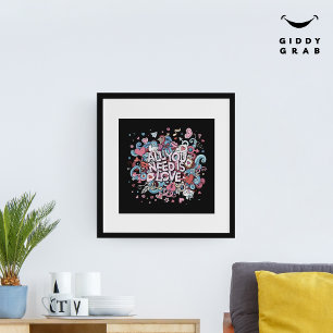 Alles wat je nodig hebt is liefde Retro  Typografi Perfect Poster