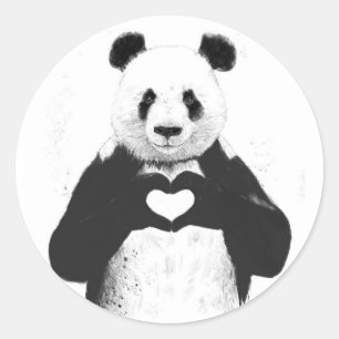 Alles wat je nodig hebt is liefde ronde sticker