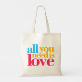 Alles wat je nodig hebt is liefde tote bag (Achterkant)