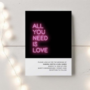 Alles wat je nodig hebt is liefde voor Neon Glow L Kaart