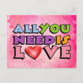 Alles wat je nodig hebt is Love Briefkaart (Voorkant)