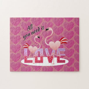 Alles wat je nodig hebt is Love Flamingo 252 Piece Legpuzzel