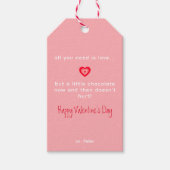 Alles wat je nodig hebt is Love Personalized Pink Cadeaulabel (Voorkant)