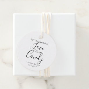 Alles wat je nodig hebt is Love Snoep Sweet Treat Bedankjes Labels