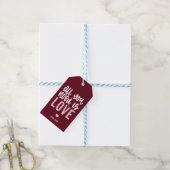 Alles wat je nodig hebt is Love Valentijnsdag Cadeaulabel (Met Touw)