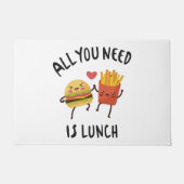 Alles wat je nodig hebt is lunch deurmat (Voorkant)