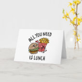 Alles wat je nodig hebt is lunch kaart (Gele Bloem)