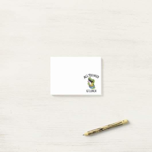 Alles wat je nodig hebt is lunch post-it® notes (Op bureau)