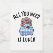 Alles wat je nodig hebt is lunch voedselcontainer etiket (Enkel label)